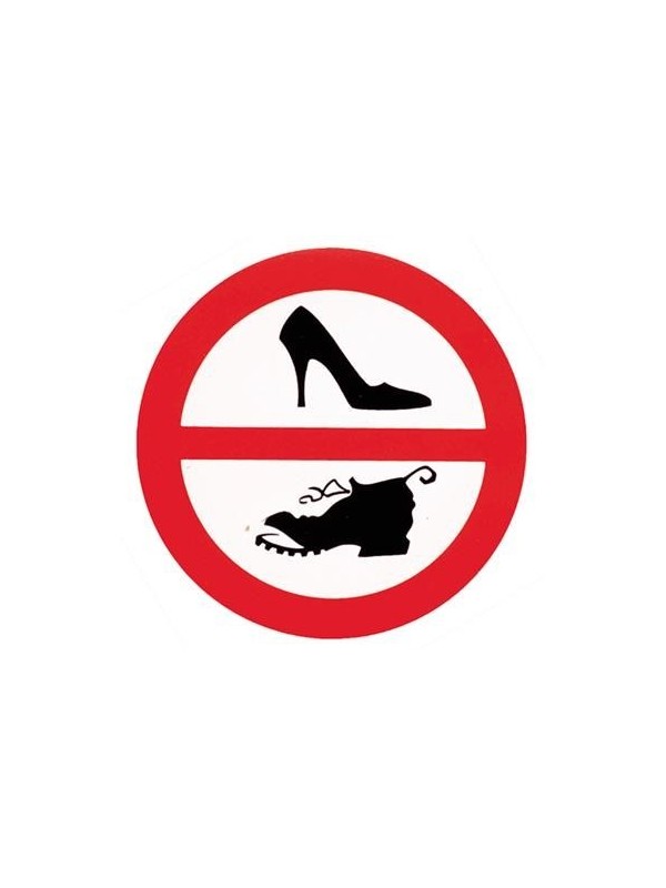 Interdit 10 cm de diamètre autocollant Autocollants chaussures pour femmes 