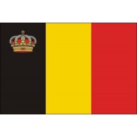 Vlag België + kroon 0.30m x...