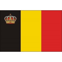 Vlag België + kroon 0.75m x...