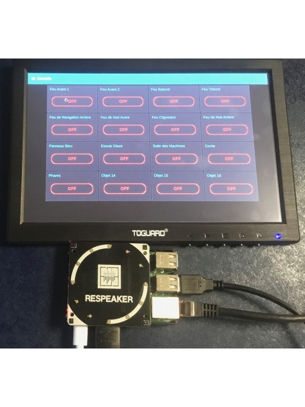 Ecran tactile de contrôle 10 Thorlight avec 16 relais + commande vocale +  commande à distance